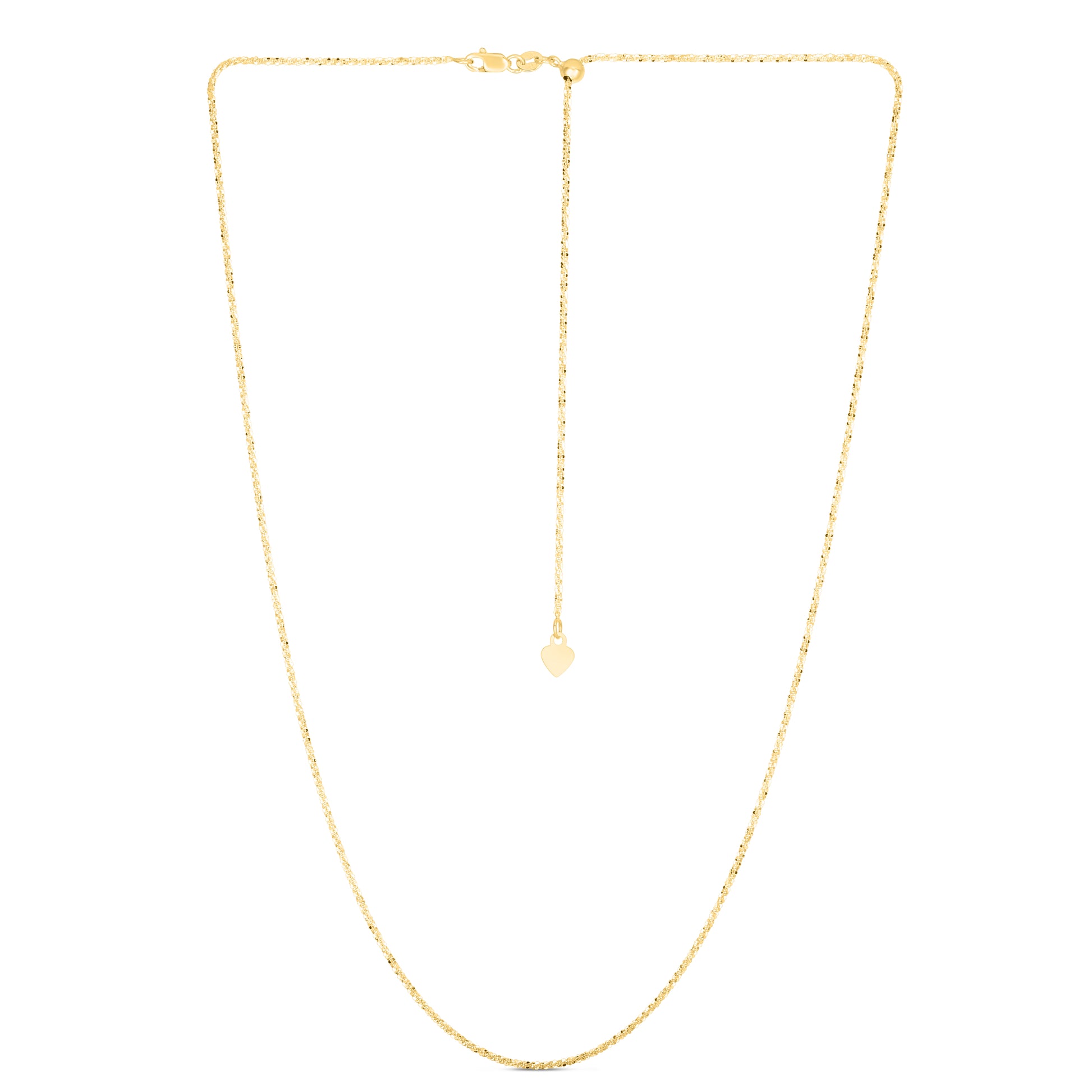 Royal Chain 14K Gold 1.2mm Adjustable Sparkle Chain ASC025