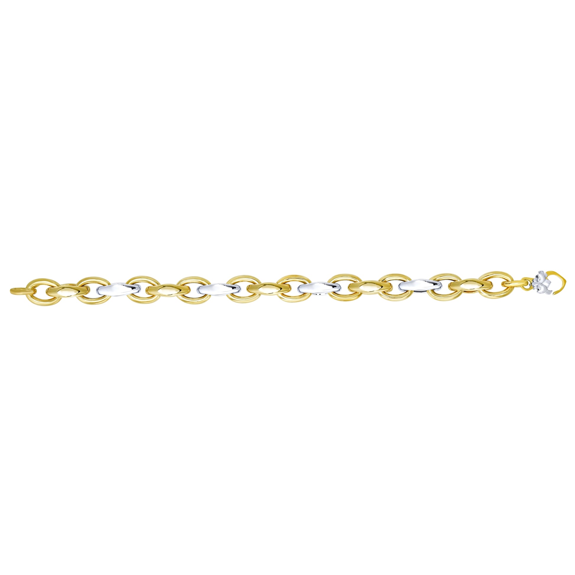 Royal Chain 14K Two-tone Gold Alternating Three Plus One Heritage Link AUF1022