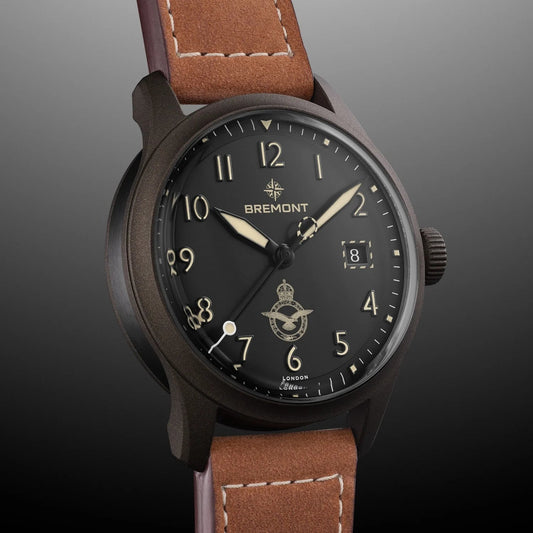 Bremont HMAF Altitude 39mm Date Leather Strap ALT39-DT-SSBC-HMAF-L-S