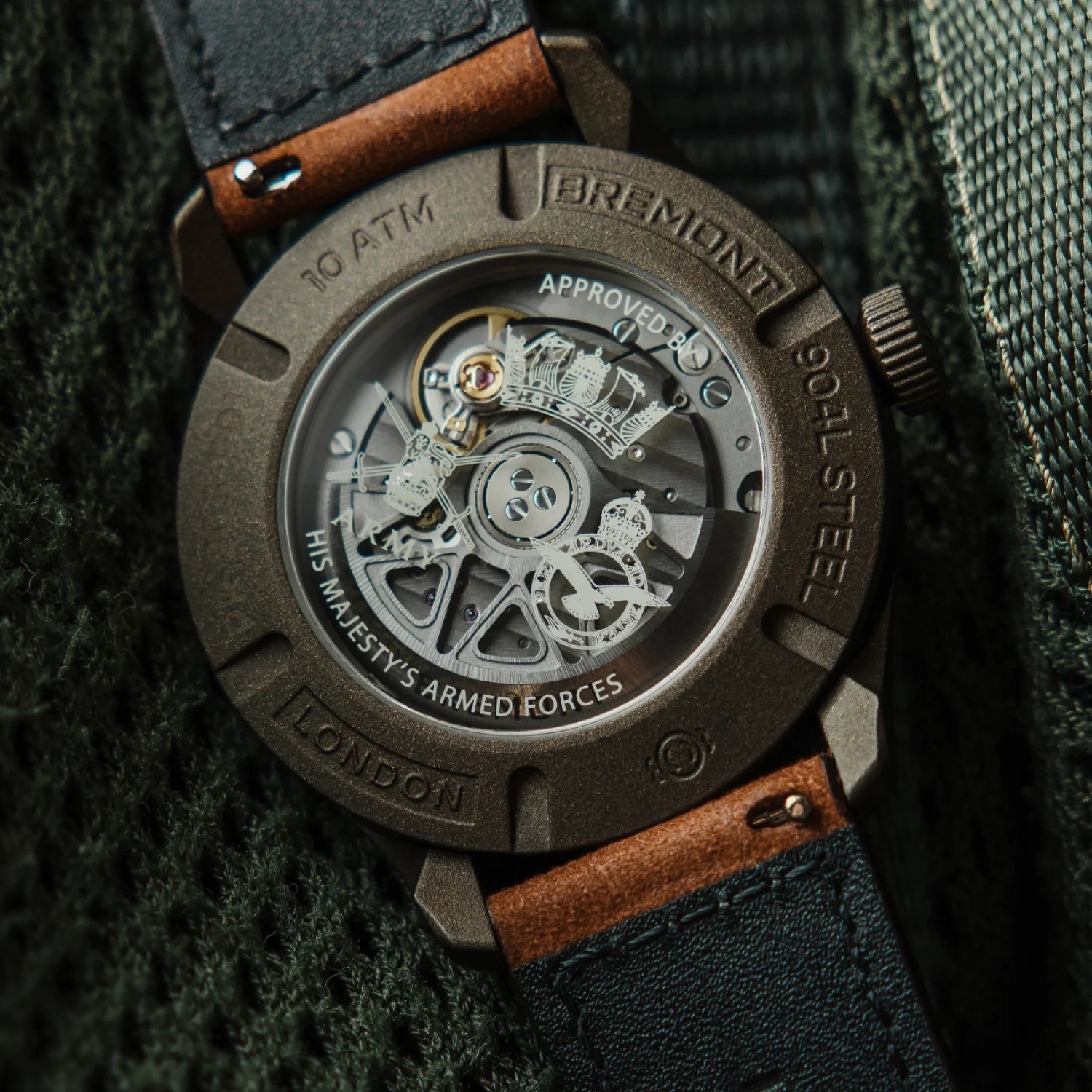 Bremont HMAF Altitude 39mm Date Leather Strap ALT39-DT-SSBC-HMAF-L-S
