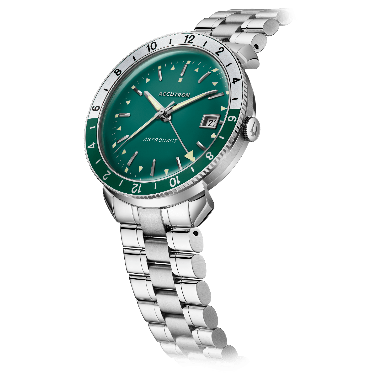 Accutron Stainless Steel Electrostatic Mens Watch 26B205