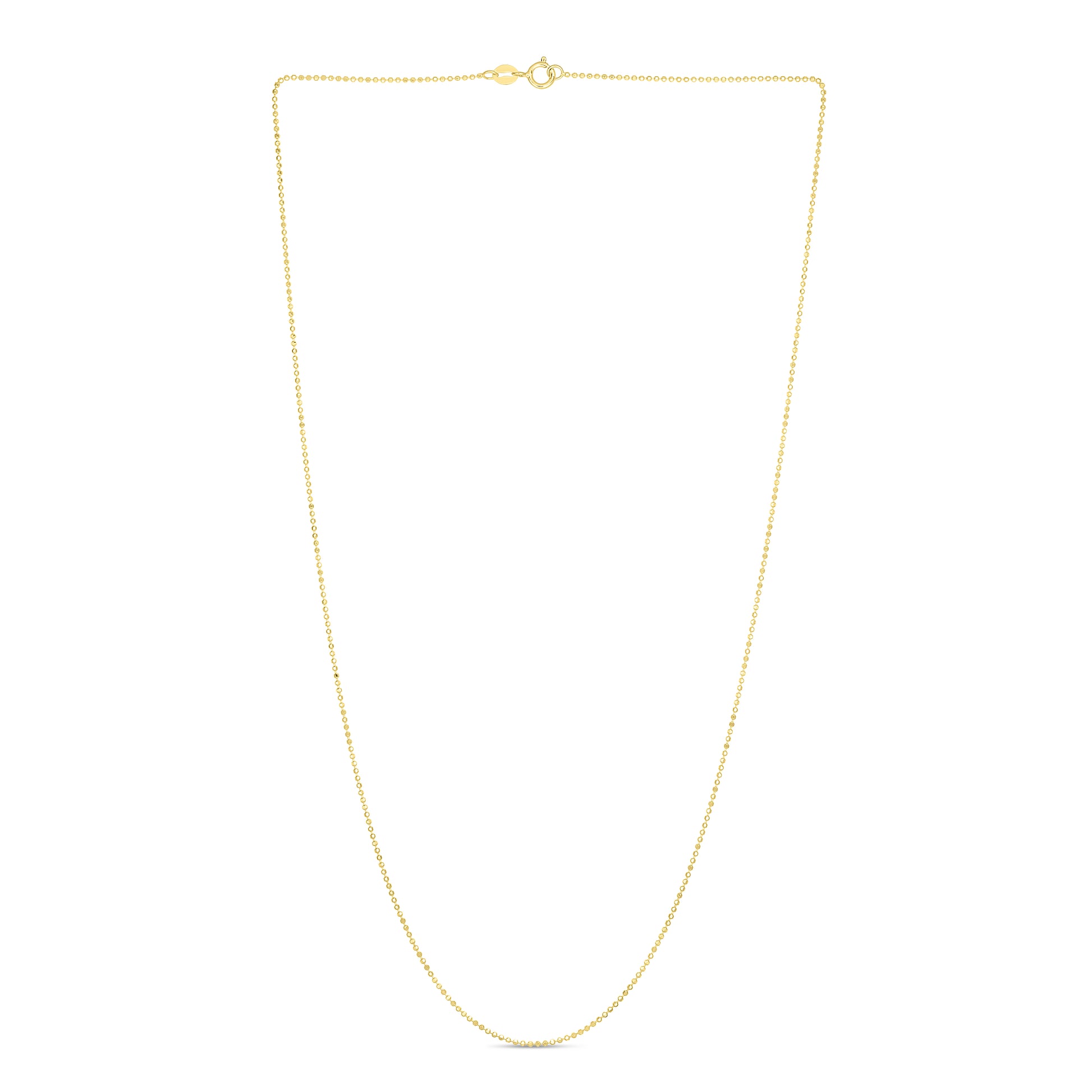 Royal Chain 14K Gold 0.9mm Diamond Cut Bead Chain BEAD050