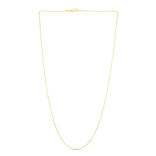 Royal Chain 14K Gold 1.1mm Diamond Cut Bead Chain BEAD080