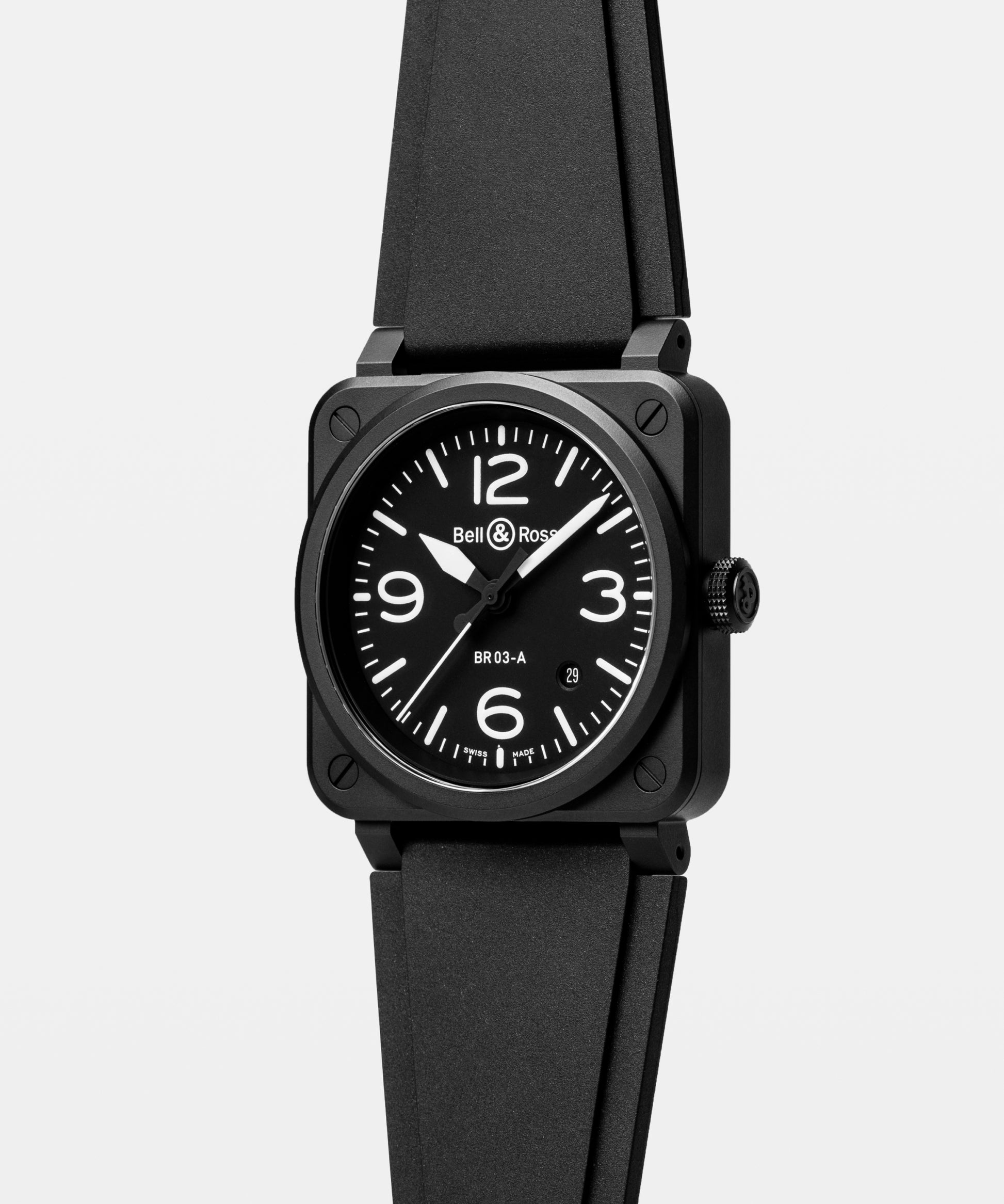 Bell & Ross BR-03 Black Matte 41 MM BR03A-EMM-CE/SRB