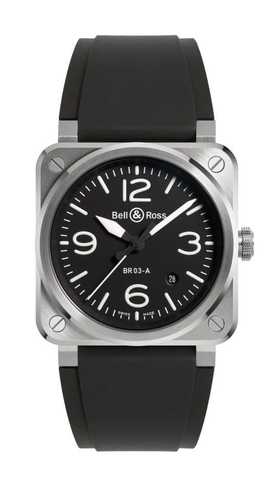 Bell & Ross BR-03 Black Steel 41 MM BR03AD-BBR-ST/SRB