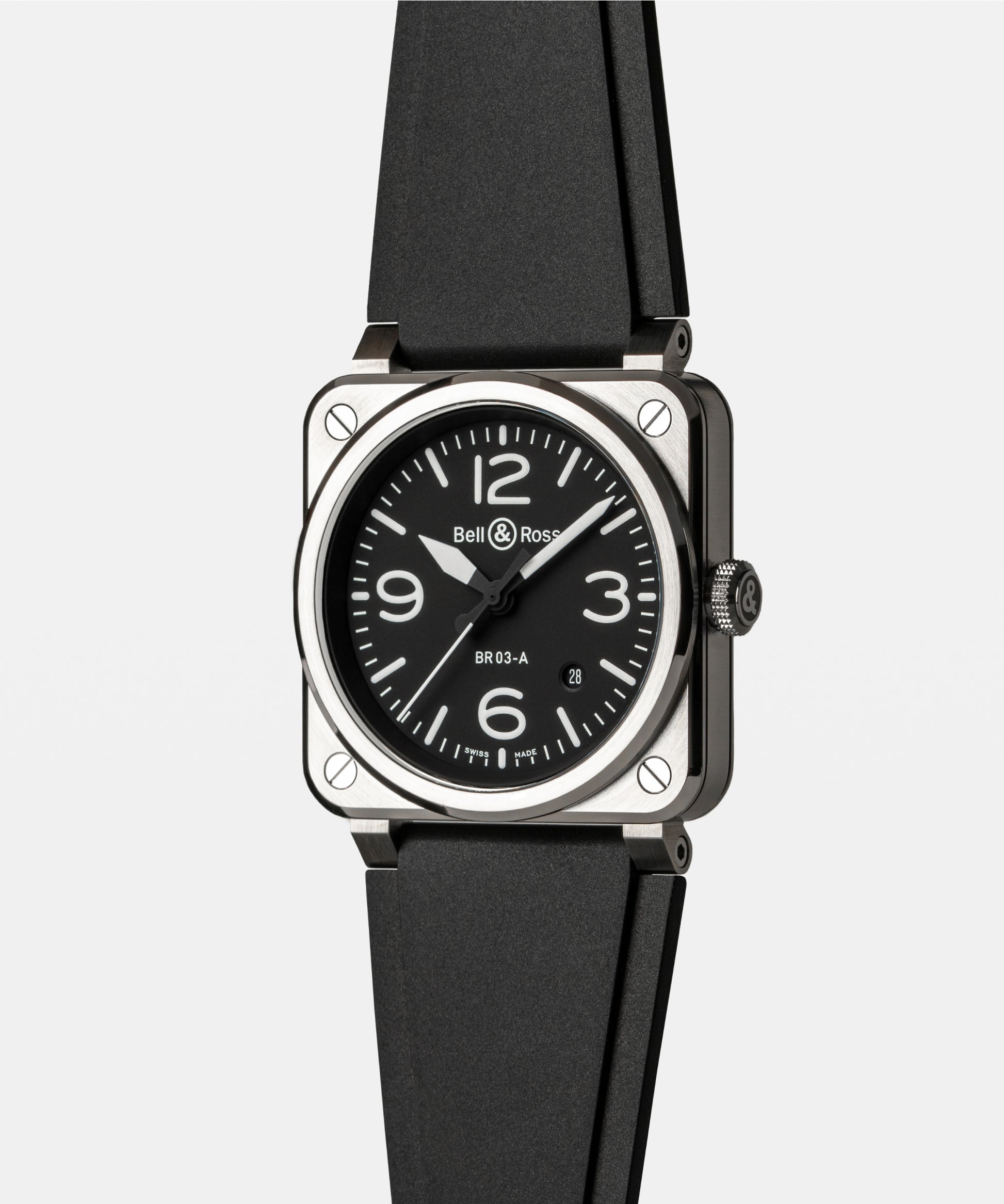 Bell & Ross BR-03 Black Steel 41 MM BR03AD-BBR-ST/SRB