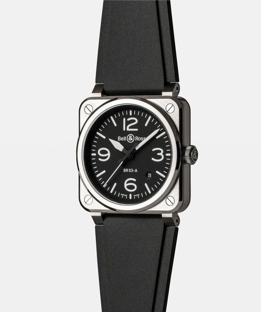 Bell & Ross BR-03 Black Steel 41 MM BR03AD-BBR-ST/SRB