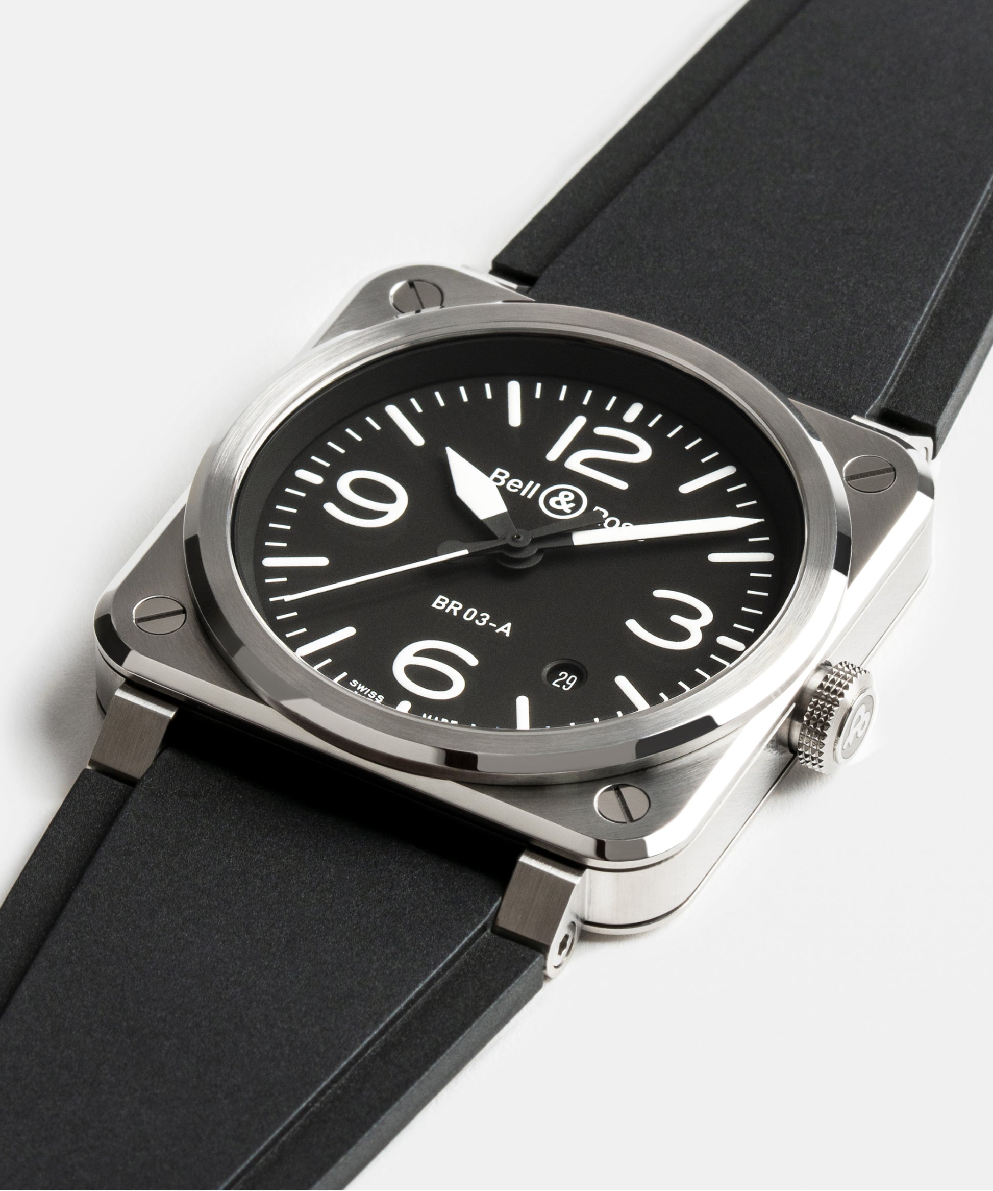 Bell & Ross BR-03 Black Steel 41 MM BR03AD-BBR-ST/SRB