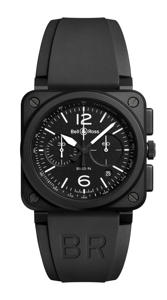 Bell & Ross BR-03 Chrono Black Matte 42 MM BR0393-BLU-ST/SCA