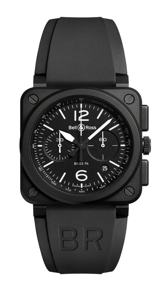Bell & Ross BR-03 Chrono Black Matte 42 MM BR0393-BLU-ST/SCA