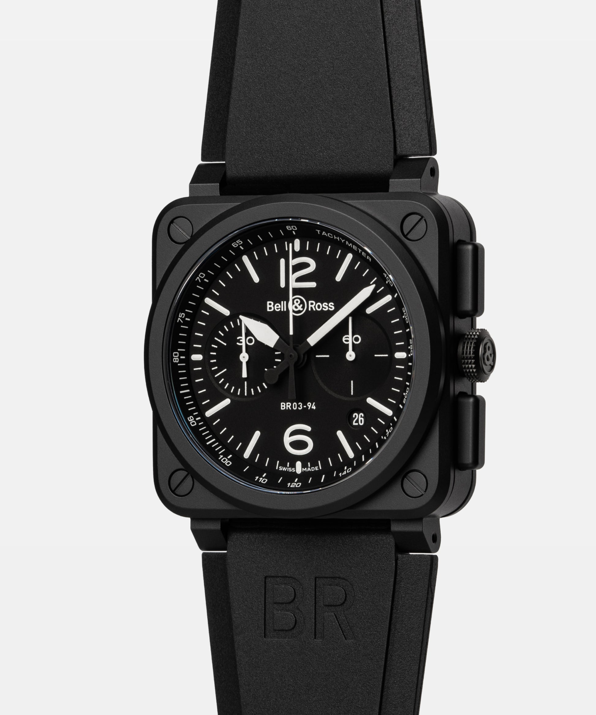 Bell & Ross BR-03 Chrono Black Matte 42 MM BR0393-BLU-ST/SCA