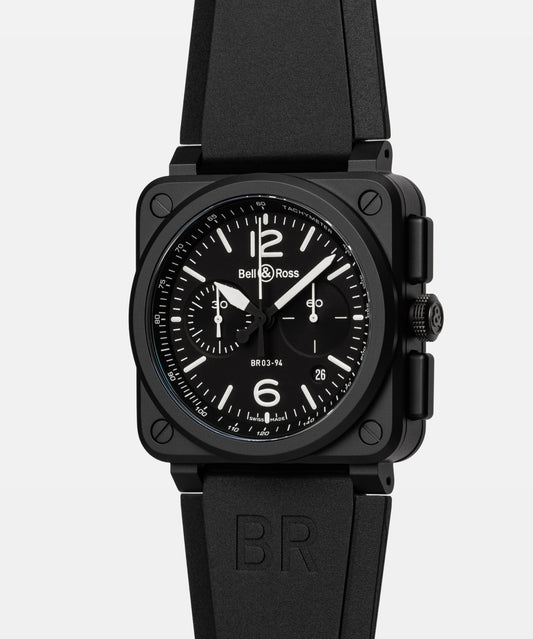 Bell & Ross BR-03 Chrono Black Matte 42 MM BR0393-BLU-ST/SCA