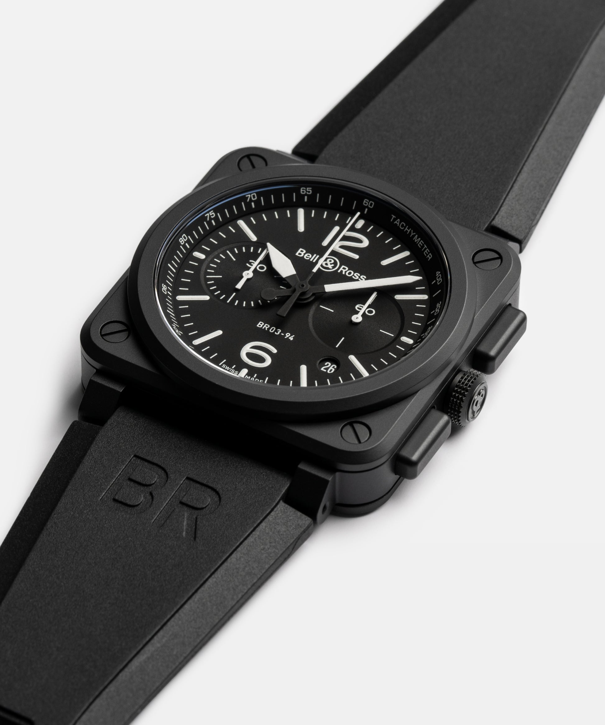 Bell & Ross BR-03 Chrono Black Matte 42 MM BR0393-BLU-ST/SCA