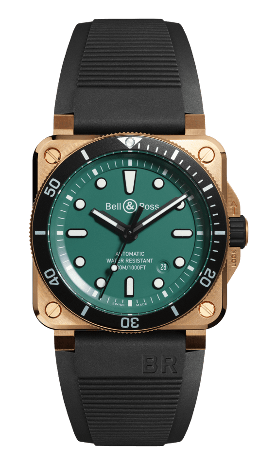 Bell & Ross BR-03 Diver Black & Green Bronze 42 mm BR0392-D-TR-CE/SRB