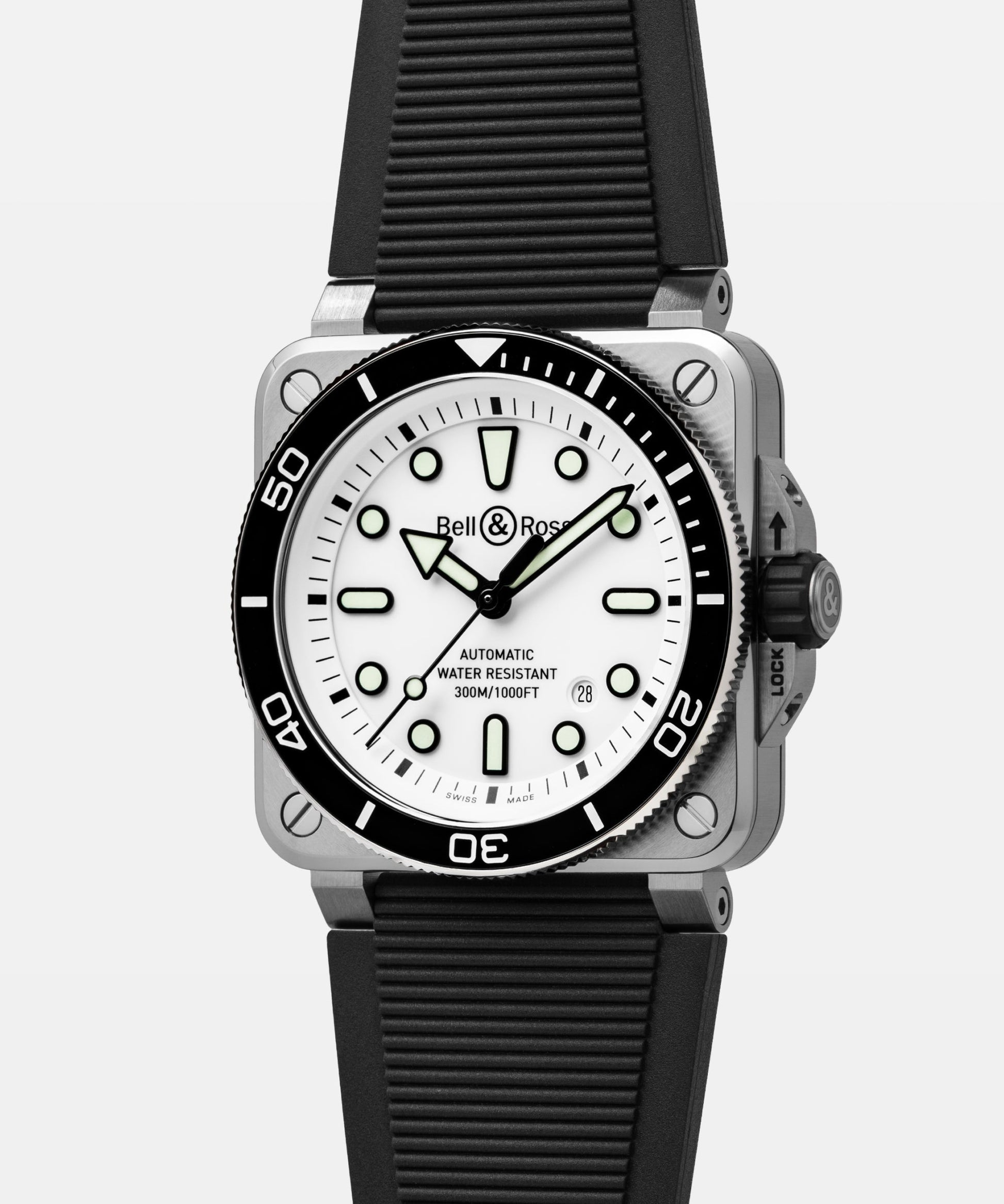 Bell & Ross BR-03 Diver White Steel 42 mm BR03A-D-BLU-ST/SRB