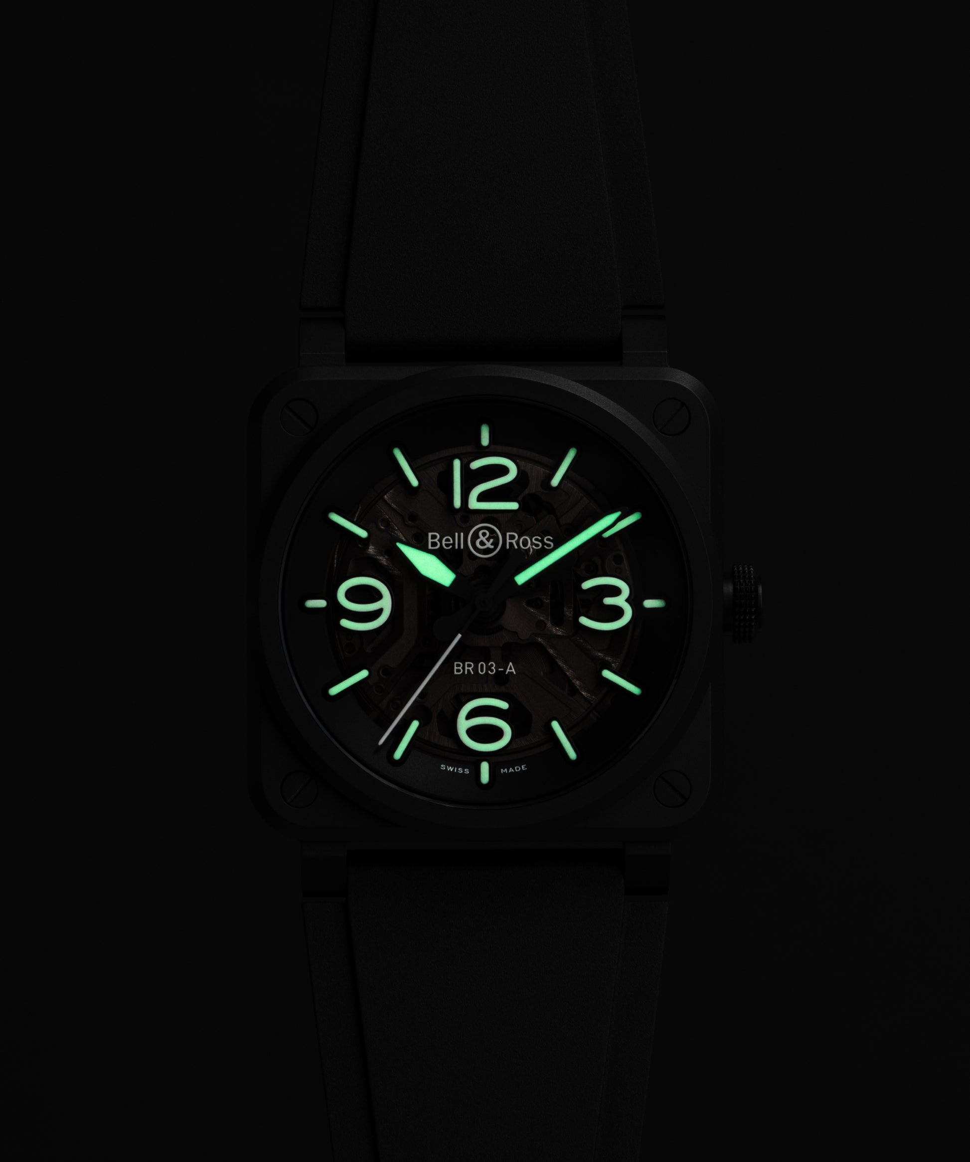 Bell & Ross BR-03 Skeleton Black Ceramic BRX3R-GN-CA/SRB