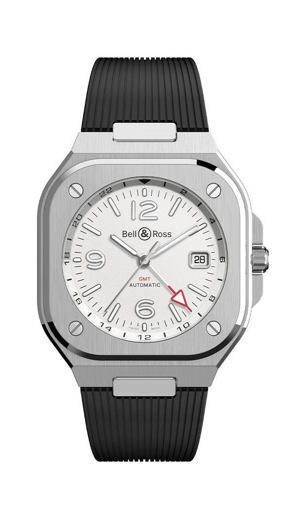 Bell & Ross BR-05 GMT White 41 MM BR05G-SI-ST/SST
