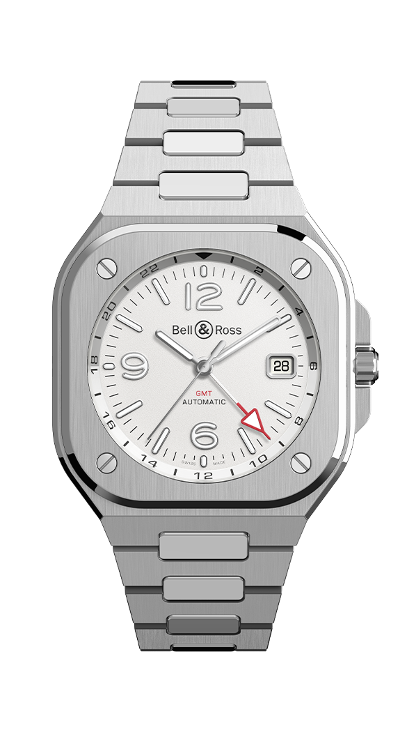 Bell & Ross BR-05 GMT White 41 MM BR05G-PB-ST/SRB
