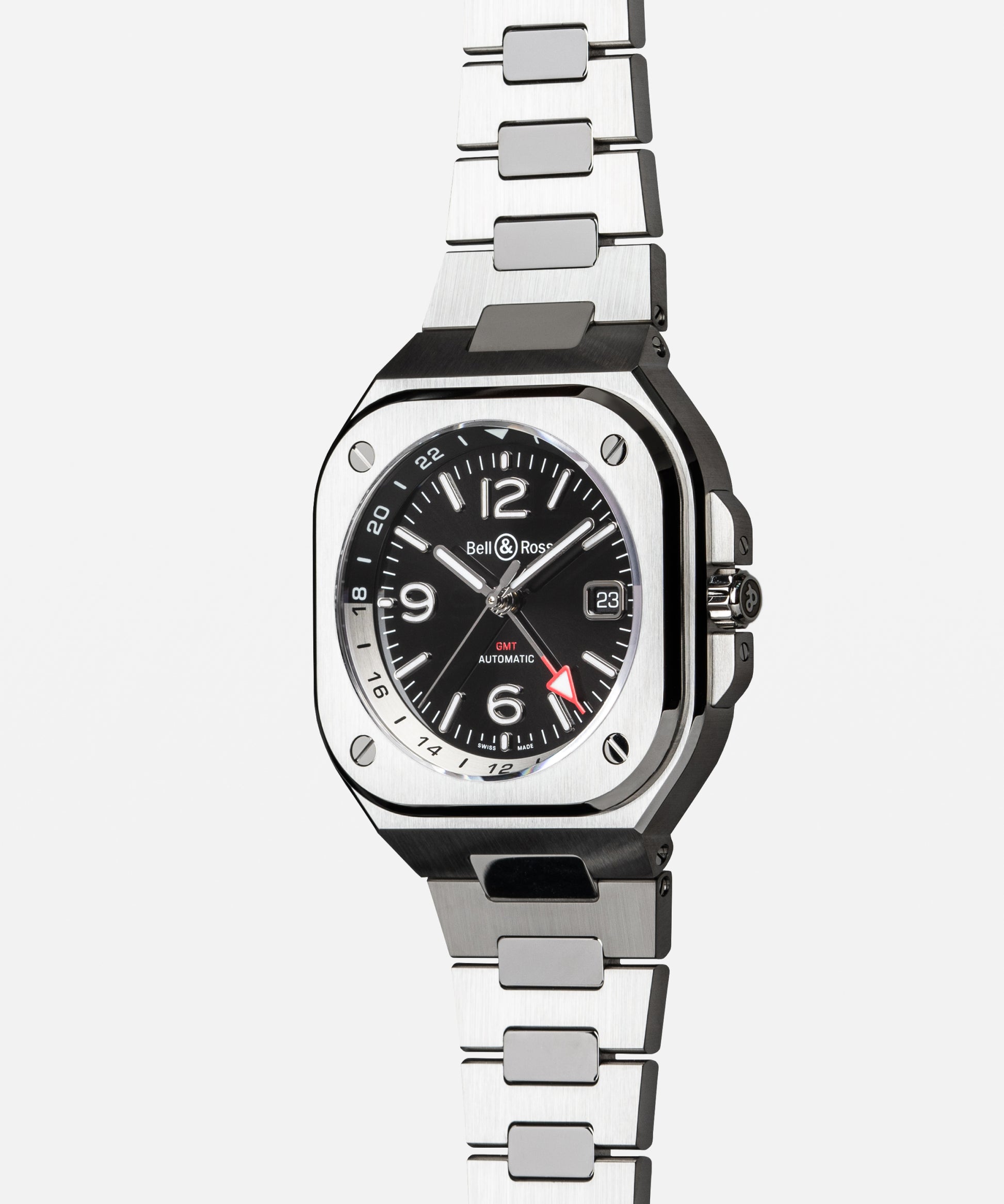 Bell & Ross BR-05 GMT Black 41 MM BR05A-BL-GLST/SST