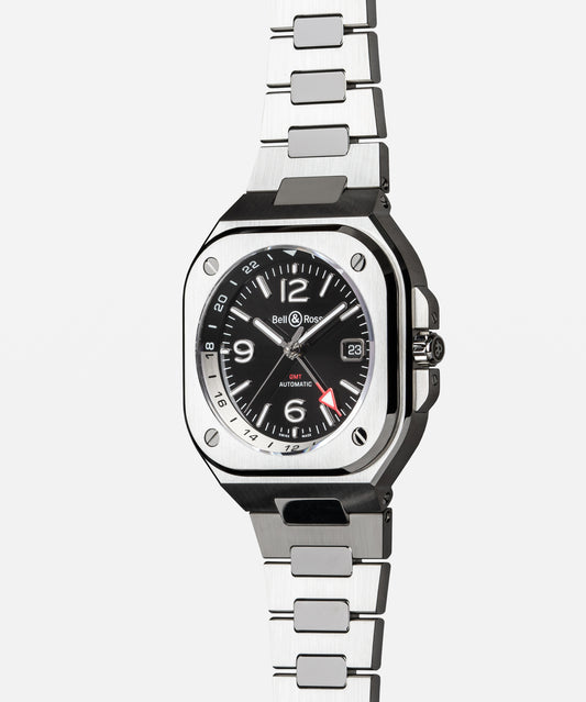 Bell & Ross BR-05 GMT Black 41 MM BR05A-BL-GLST/SST