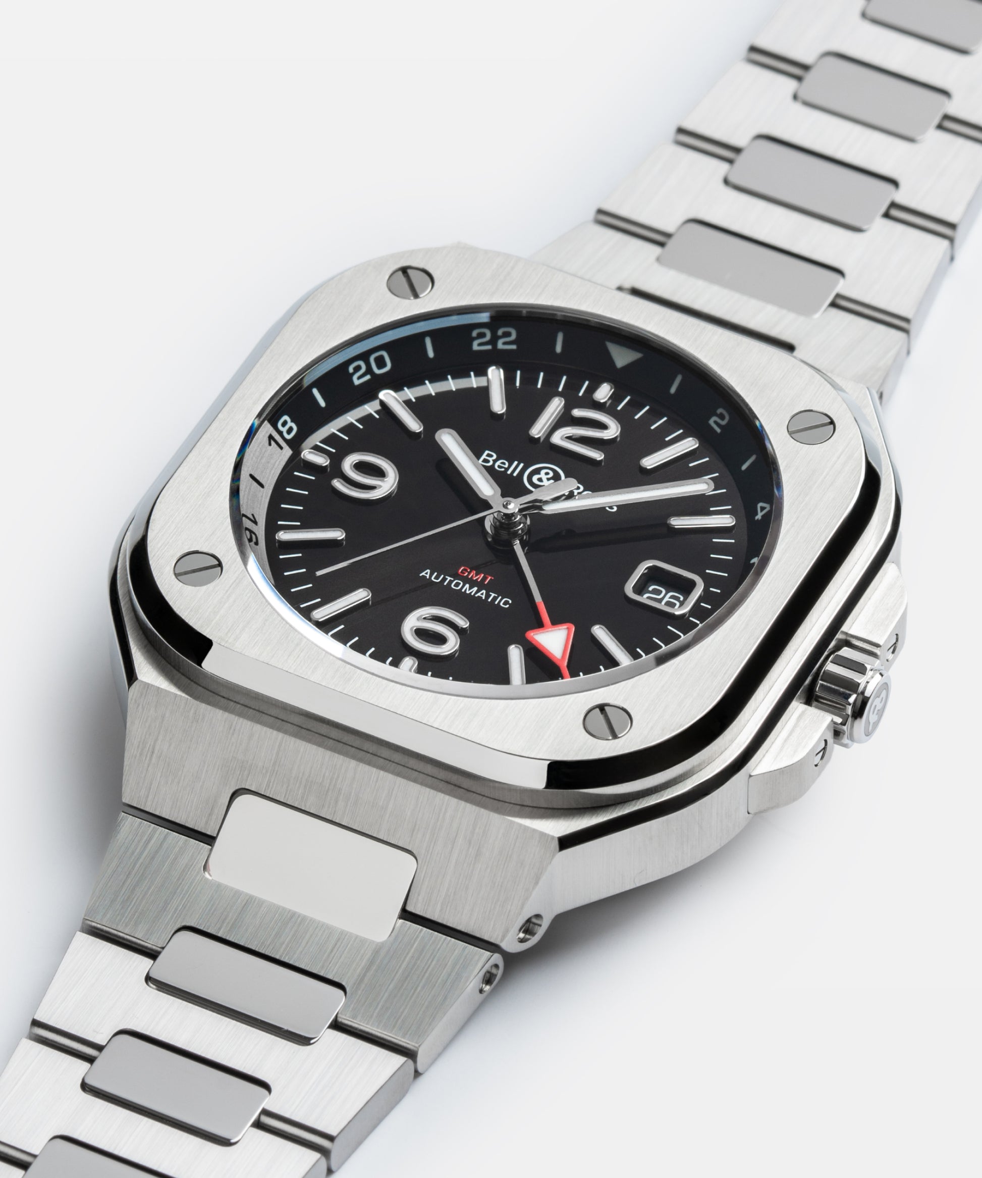 Bell & Ross BR-05 GMT Black 41 MM BR05A-BL-GLST/SST