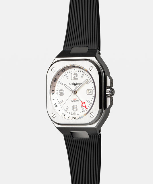 Bell & Ross BR-05 GMT White 41 MM BR05G-SI-ST/SST