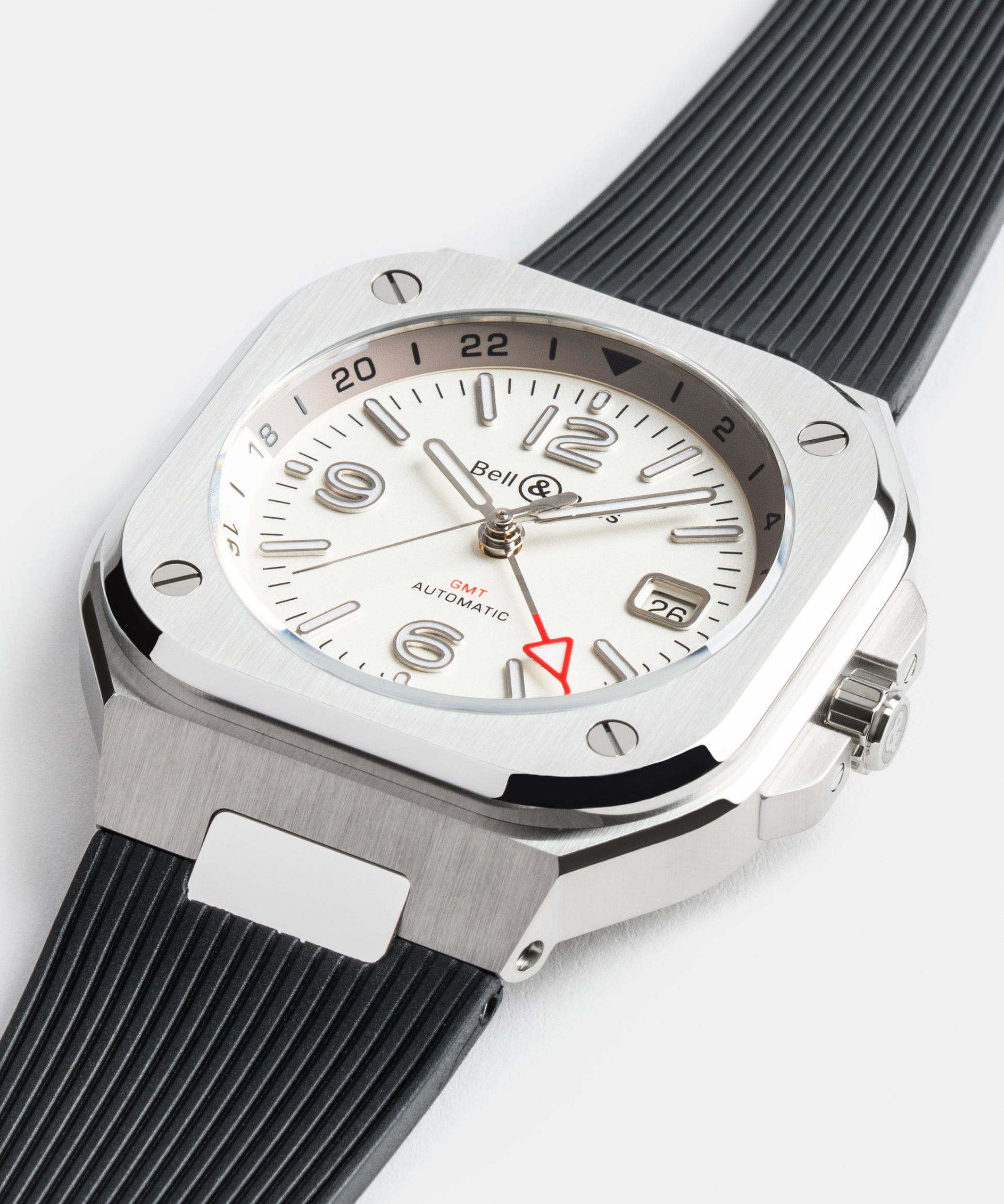 Bell & Ross BR-05 GMT White 41 MM BR05G-SI-ST/SST