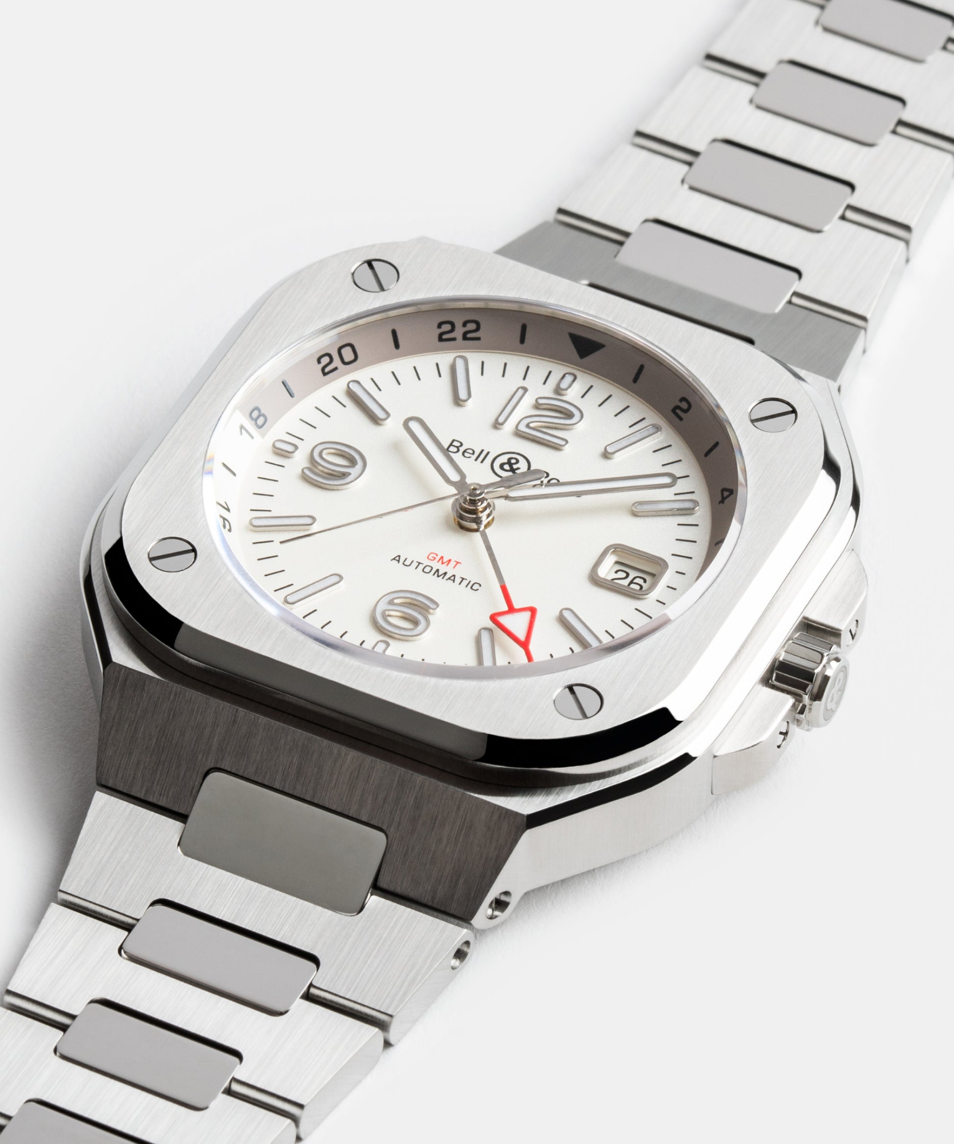 Bell & Ross BR-05 GMT White 41 MM BR05G-PB-ST/SRB