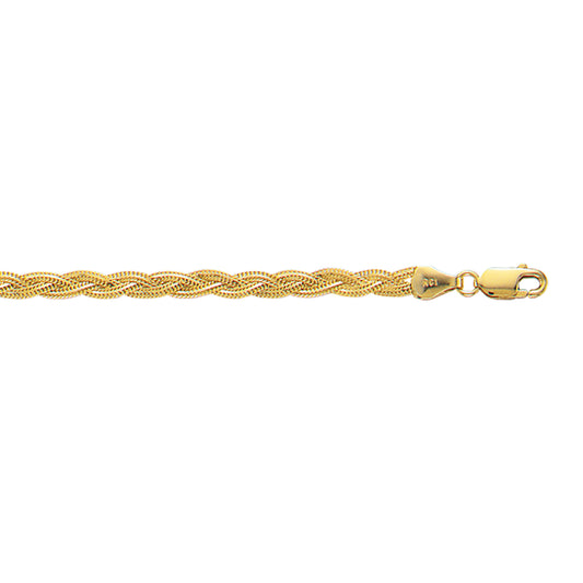 Royal Chain 14K Gold 3.5mm Braided Fox Chain BRFOX