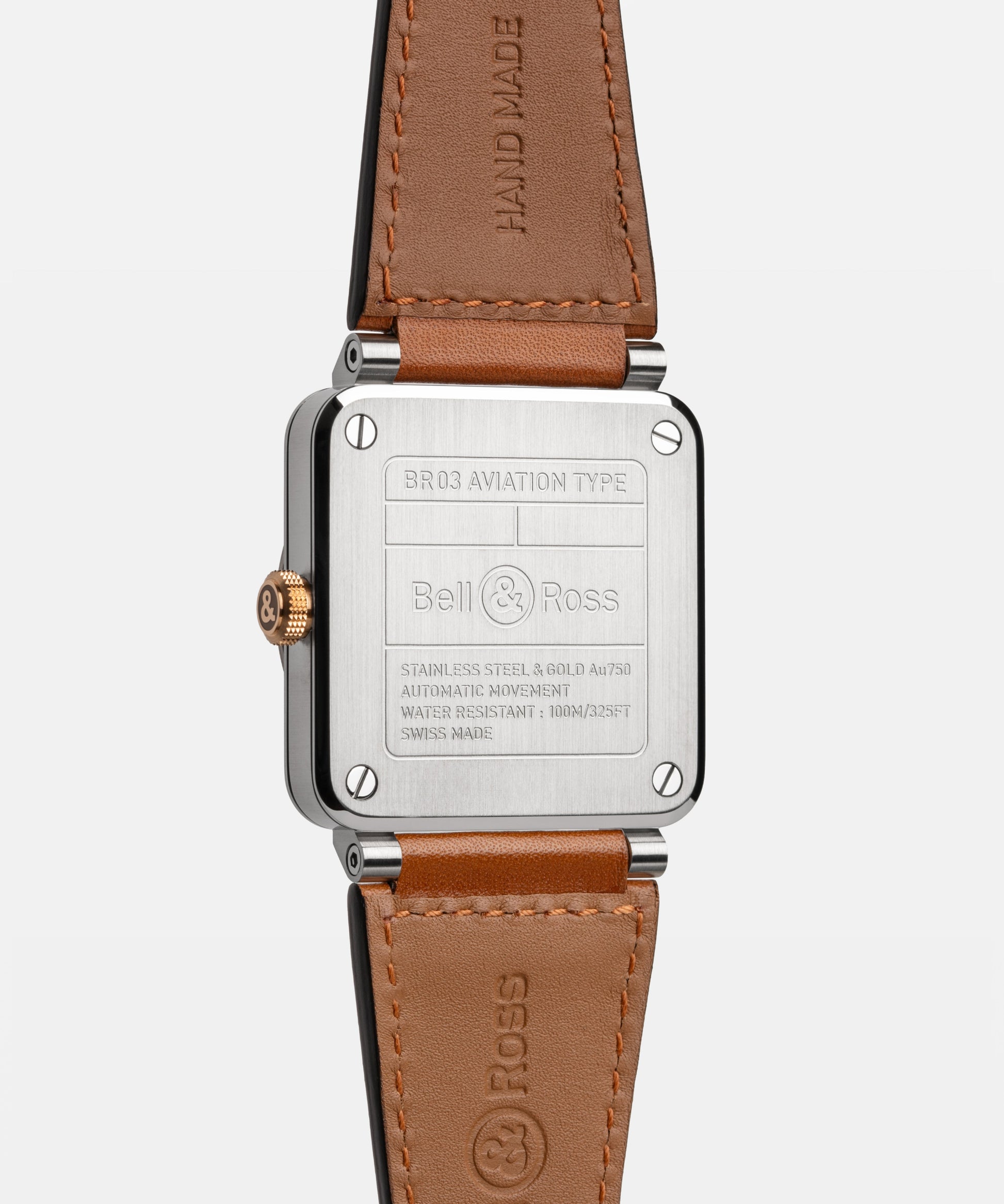 Bell & Ross BR-03 White Steel & Gold 41 mm BR03A-GH-ST/SCA
