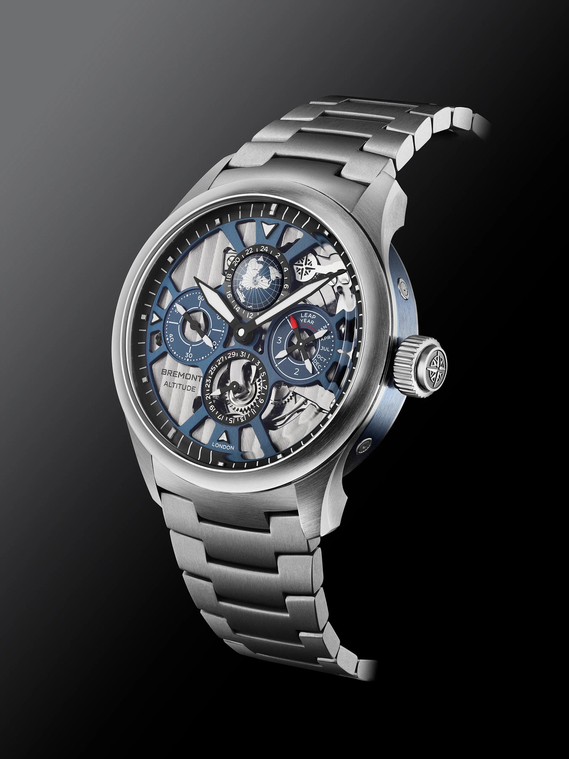 Bremont Altitude Skeletonised Perpetual Calendar GMT ALT42-PER-TI-BLSKL-B