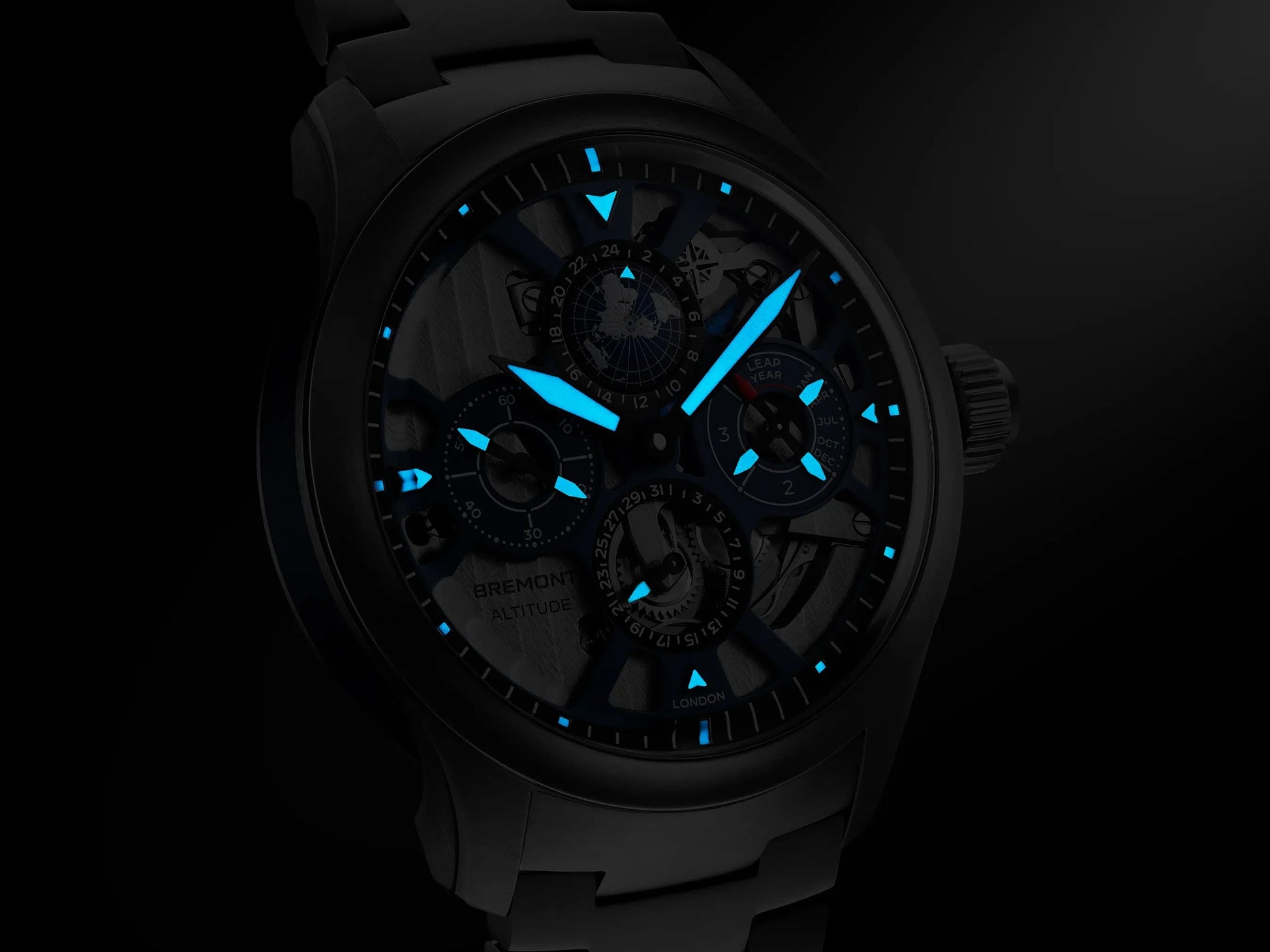 Bremont Altitude Skeletonised Perpetual Calendar GMT ALT42-PER-TI-BLSKL-B