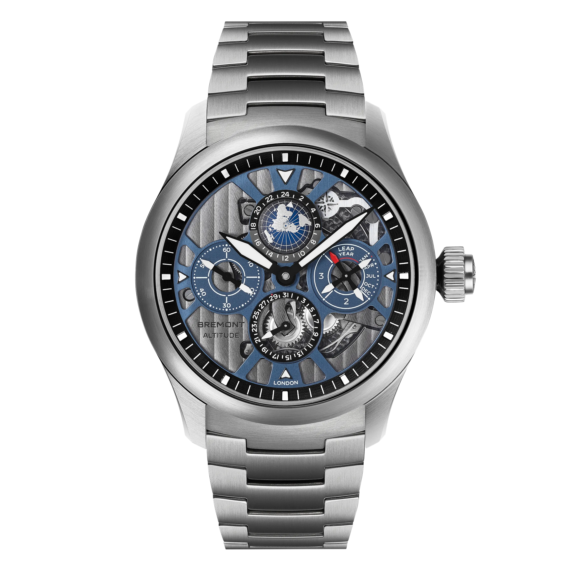 Bremont Altitude Skeletonised Perpetual Calendar GMT ALT42-PER-TI-BLSKL-B