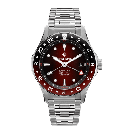Bremont Supermarine 300M GMT, 'Ember' Red SM40-GMT-SS-RDBK-B