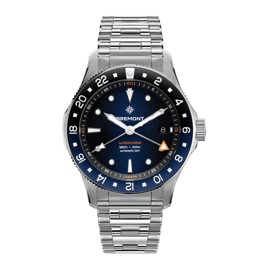 Bremont Supermarine 300M GMT, 'Glacier' Blue SM40-GMT-SS-BLBK-B
