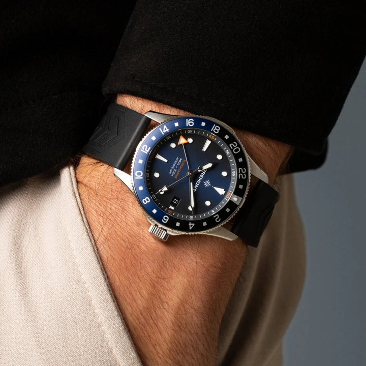 Bremont Supermarine 300M GMT, 'Glacier' Blue SM40-GMT-SS-BLBK-R-S
