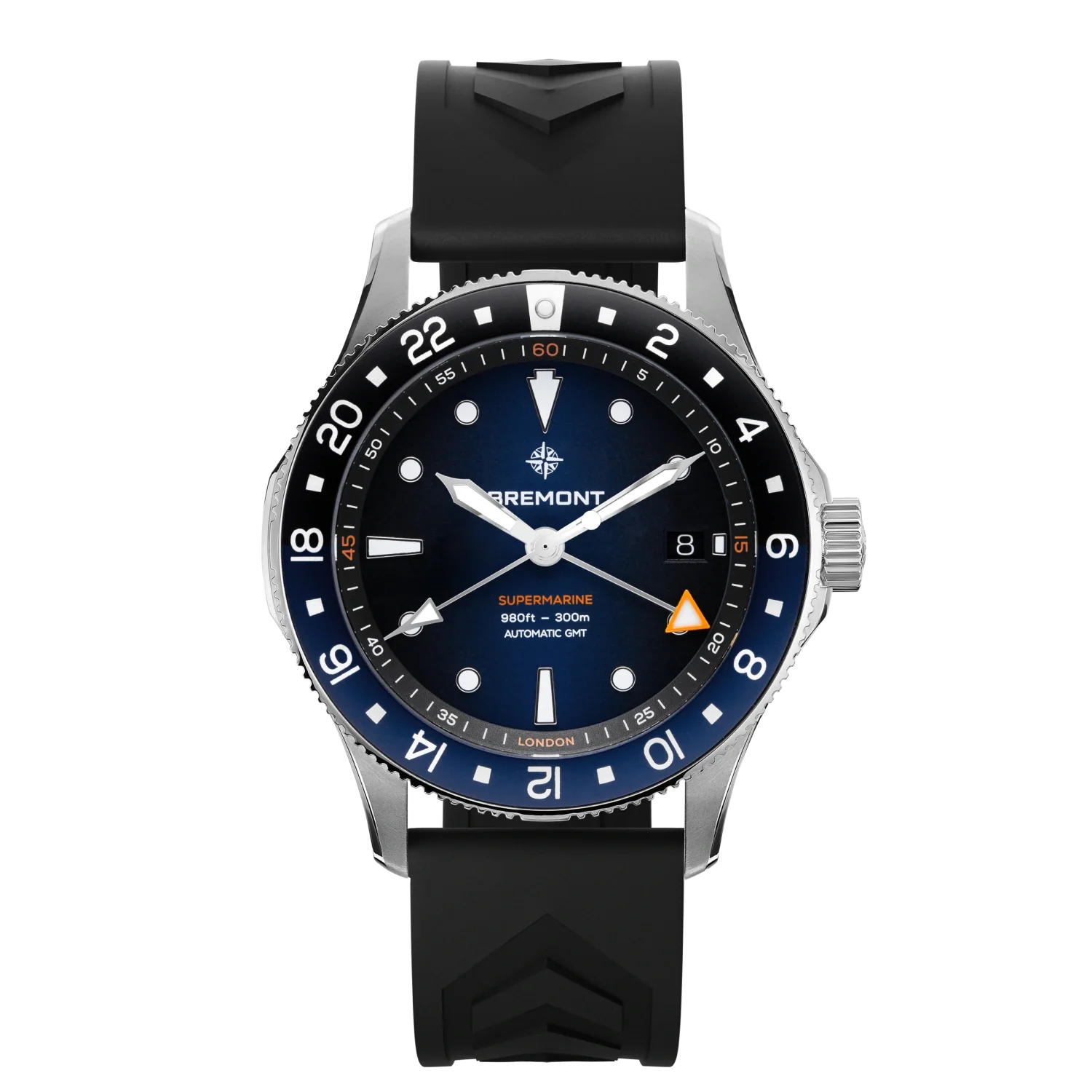 Bremont Supermarine 300M GMT, 'Glacier' Blue SM40-GMT-SS-BLBK-R-S