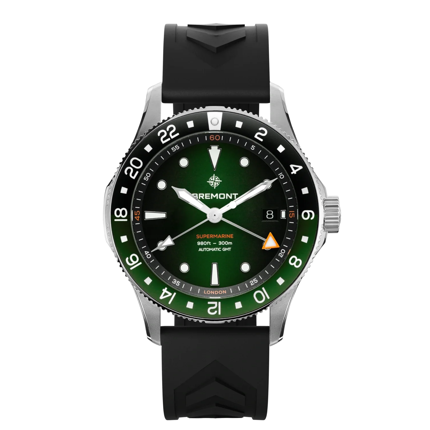 Bremont Supermarine 300M GMT, 'Tundra' Green SM40-GMT-SS-GNBK-R-S