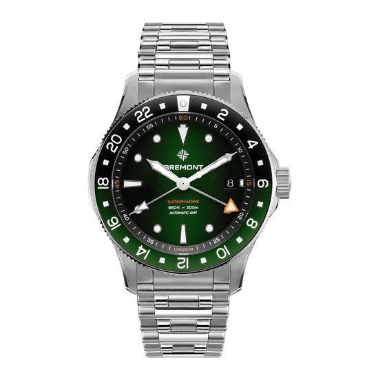 Bremont Supermarine 300M GMT, 'Tundra' Green SM40-GMT-SS-GNBK-B