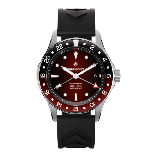 Bremont Supermarine 300M GMT, 'Ember' Red SM40-GMT-SS-RDBK-R-S