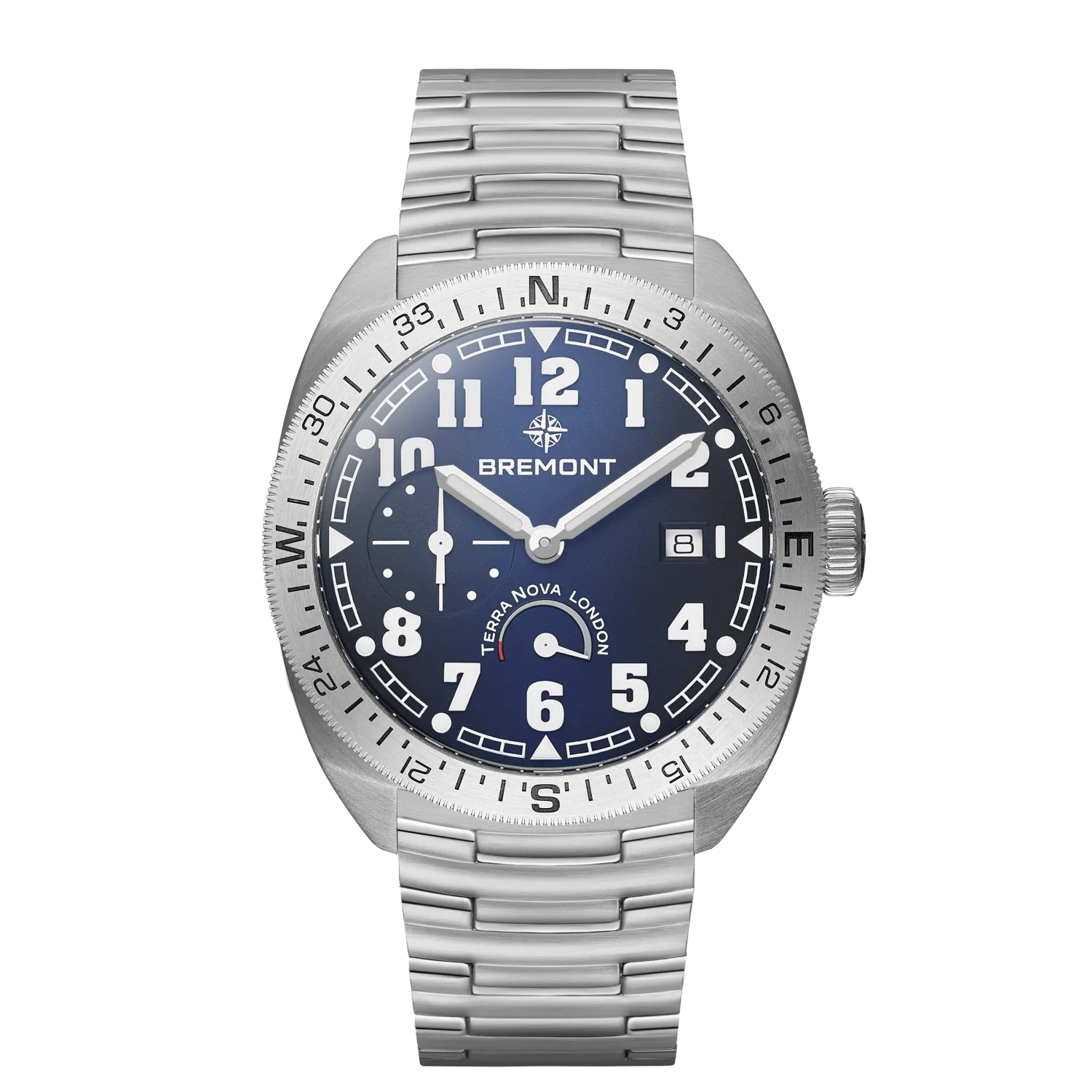 Bremont Terra Nova 40.5 Turning Bezel Power Reserve TN40-PWR-SS-BL-B
