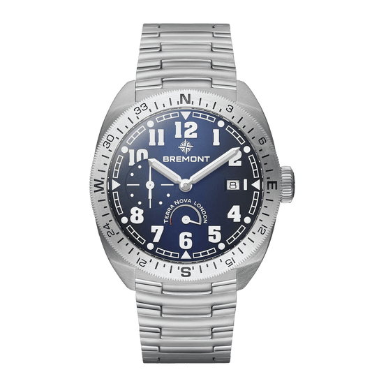 Bremont Terra Nova 40.5 Turning Bezel Power Reserve TN40-PWR-SS-BL-B