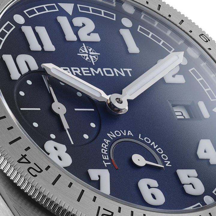 Bremont Terra Nova 40.5 Turning Bezel Power Reserve TN40-PWR-SS-BL-L-S