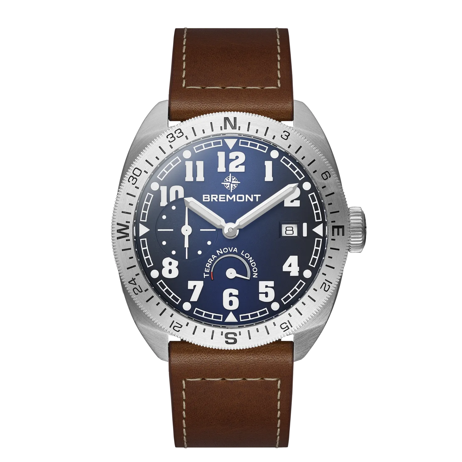 Bremont Terra Nova 40.5 Turning Bezel Power Reserve TN40-PWR-SS-BL-L-S