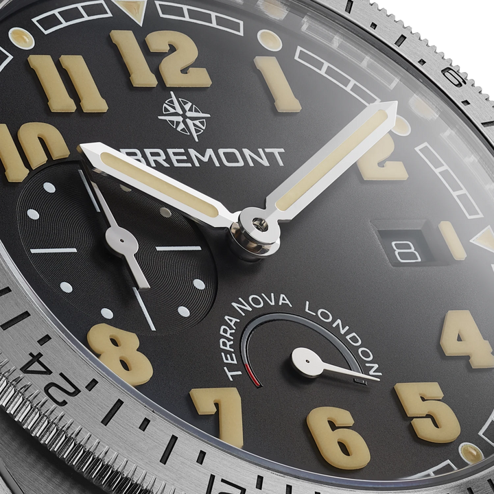Bremont Terra Nova 40.5 Turning Bezel Power Reserve TN40-PWR-SS-BK-B