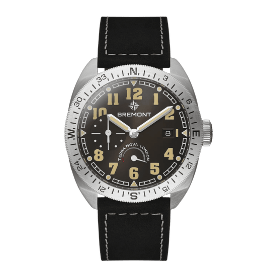 Bremont Terra Nova 40.5 Turning Bezel Power Reserve TN40-PWR-SS-BK-L-S