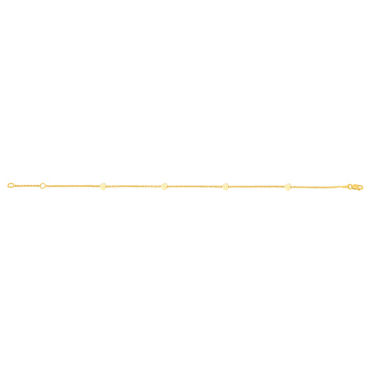 Royal Chain 14K Gold Heart Anklet C16412