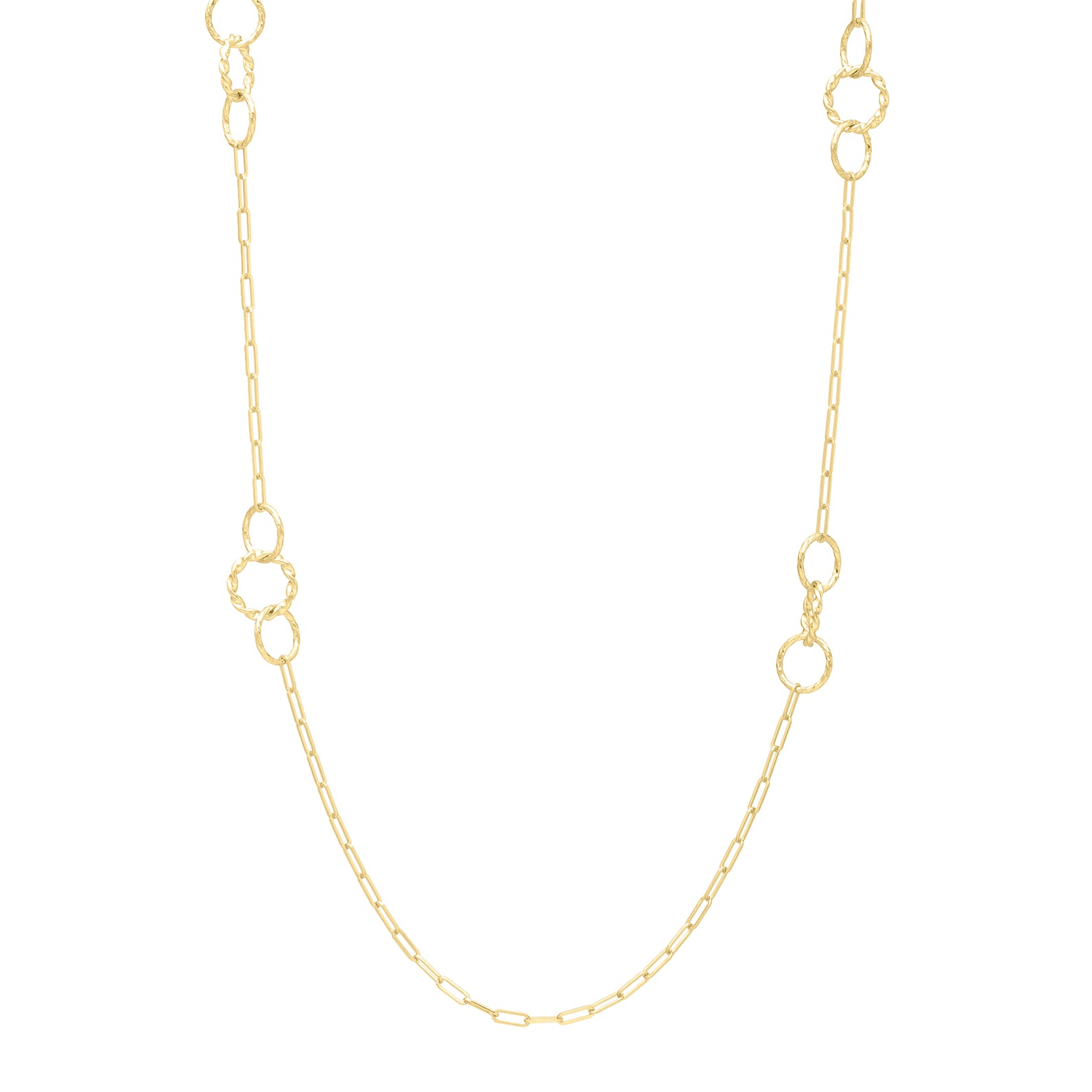 Royal Chain 14K Twisted Link Paperclip Necklace C17013