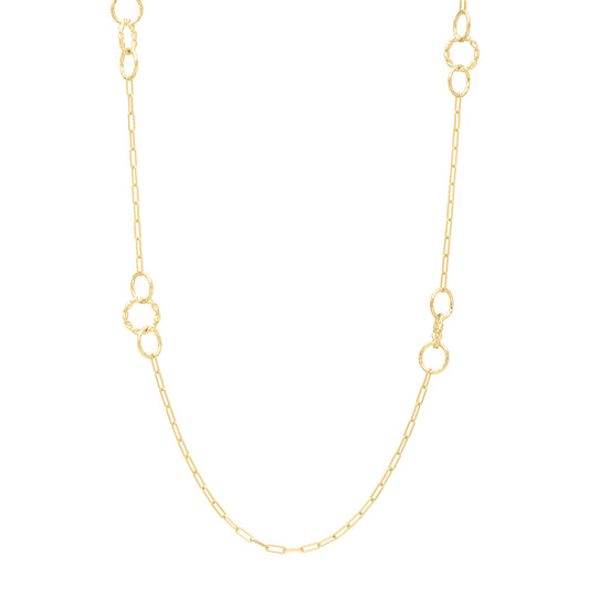 Royal Chain 14K Twisted Link Paperclip Necklace C17013
