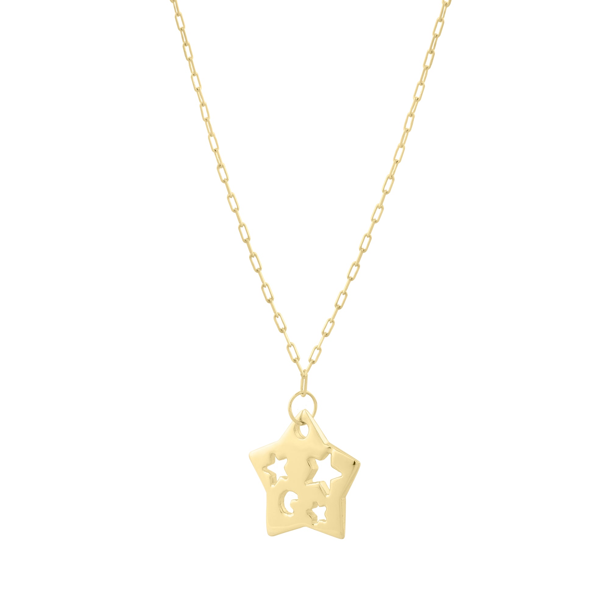 Royal Chain 14K Cutout Star Pendant C17055